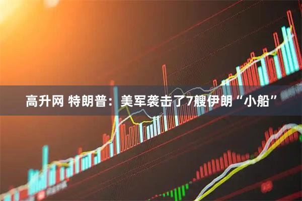 高升网 特朗普：美军袭击了7艘伊朗“小船”